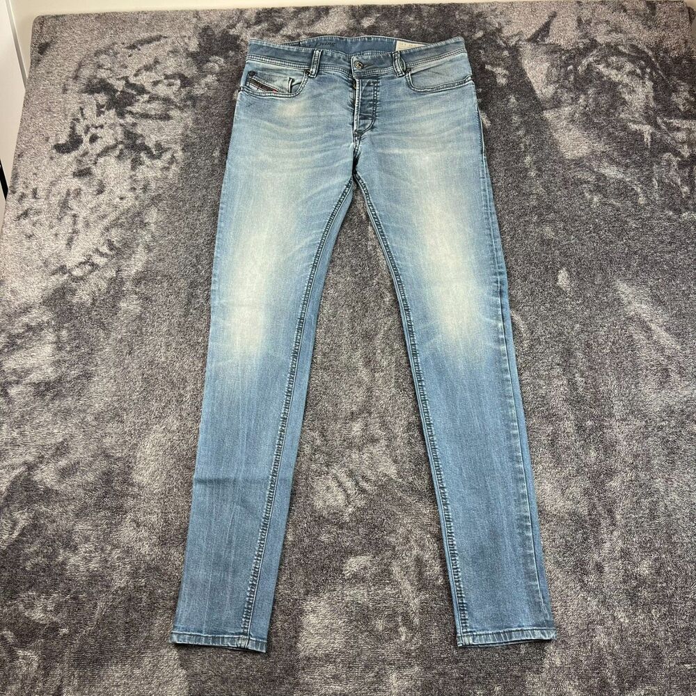 Diesel Men’s Skinny Jeans Faded Blue Wash